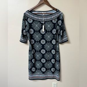 Never worn Max Studio XL black pattern polyester dress